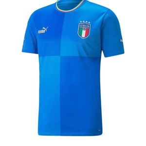 Puma Mens FIGC 2022-23 Italy Home Jersey Ignite Blue-Ultra Blue Medium NWT $90